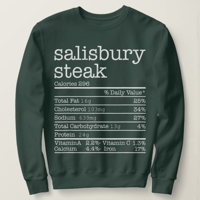 Salisbury Steak Nutrition Facts Erntedank Chris Sweatshirt (Design vorne)