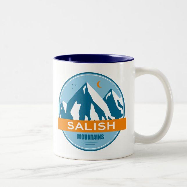 Salish Mountains Montana Zweifarbige Tasse (Rechts)