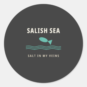Salish Sea Aufkleber PNW Fishing Grafik T-Shirt
