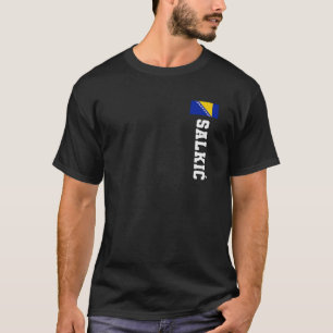 Salkic Bosnien Flag Nachname Coat of Arm Emblem Cr T-Shirt