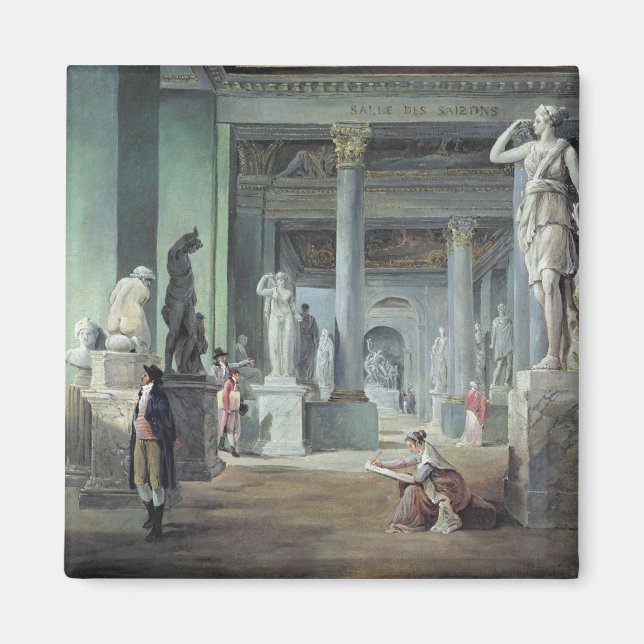 Salle des Saisons am Louvre, c. 1802 Magnet (Vorne)
