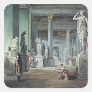 Salle des Saisons am Louvre, c. 1802 Quadratischer Aufkleber