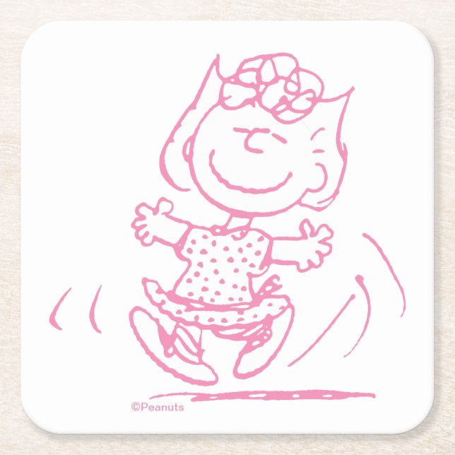 Sally Brown Tancing Rechteckiger Pappuntersetzer (Vorderseite)