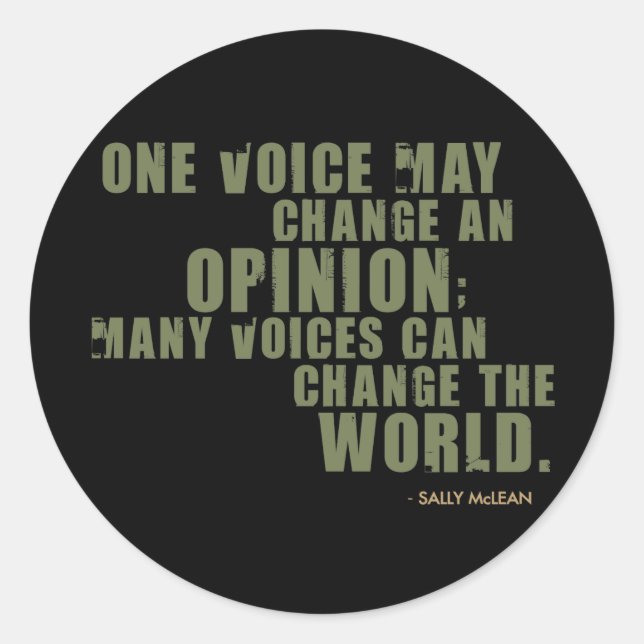 Sally McLean Quote Runder Aufkleber (Vorderseite)