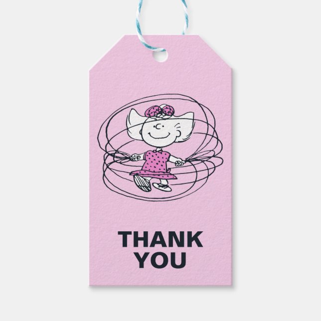 Sally Playing Jump Rope Geschenkanhänger (Vorderseite)