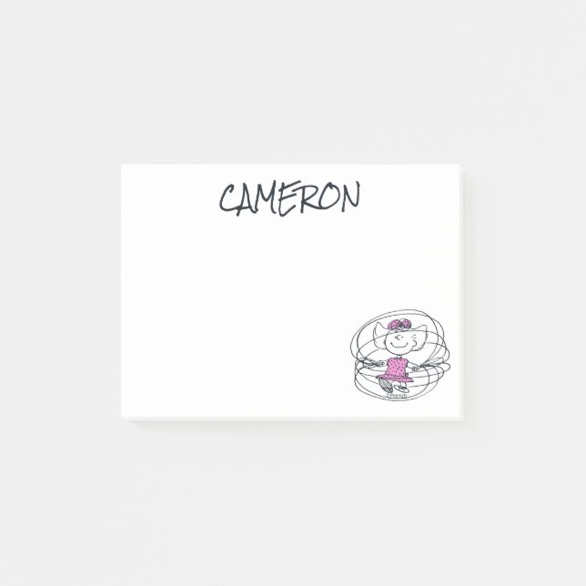 Sally Playing Jump Rope Post-it Klebezettel (Vorderseite)