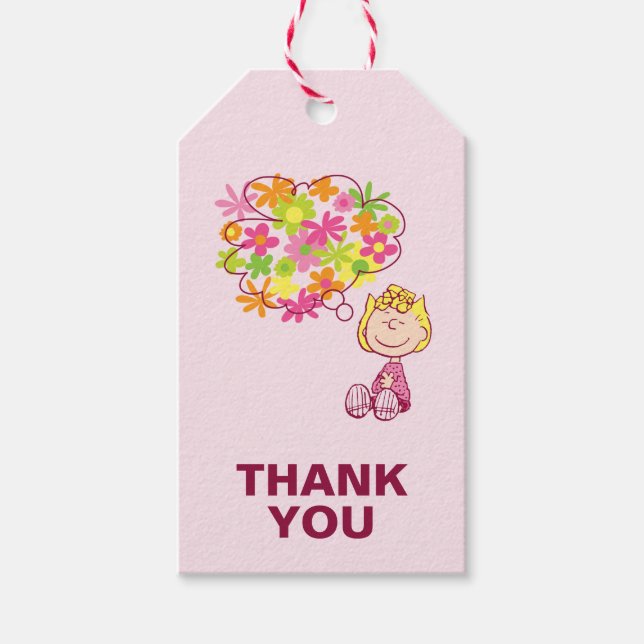 Sally Thinking of Blume Geschenkanhänger (Vorderseite)