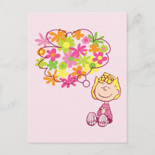 Sally Thinking of Blume Postkarte