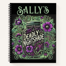 Sally's Deadly Nightshade Journal - Gothic Floral