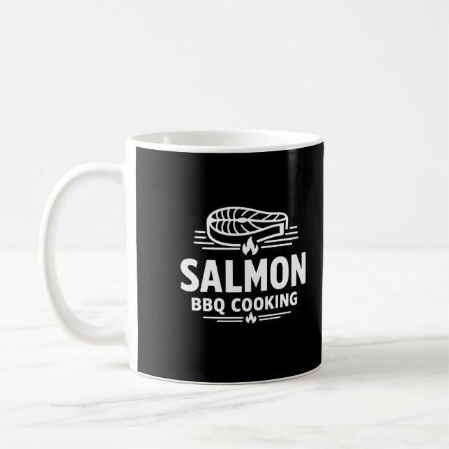 Salmon BBQ Cooking Seafood Grill Kaffeetasse (Links)