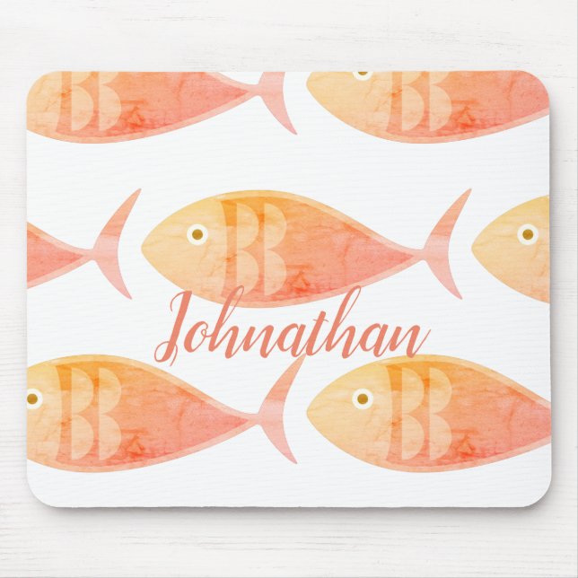 Salmon Fish Group Mouse Pad Mousepad (Vorne)