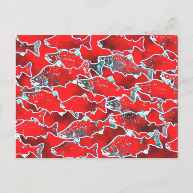 SALMON FISH REDS POSTKARTE (Vorderseite)