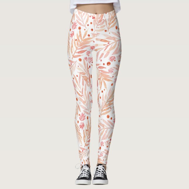 Salmon Foliage Leggings (Vorderseite)
