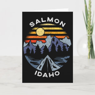 Salmon Idaho Gebirge Urlaub Camping Souvenir Karte