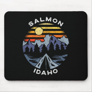 Salmon Idaho Mountains Urlaub Camping Souvenir Mousepad