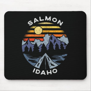 Salmon Idaho Mountains Urlaub Camping Souvenir Mousepad