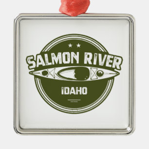 Salmon River Idaho Ornament Aus Metall