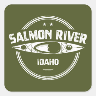 Salmon River Idaho Quadratischer Aufkleber