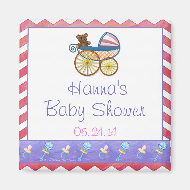 Salmon Swirl Baby Stuff Magnet (Vorne)