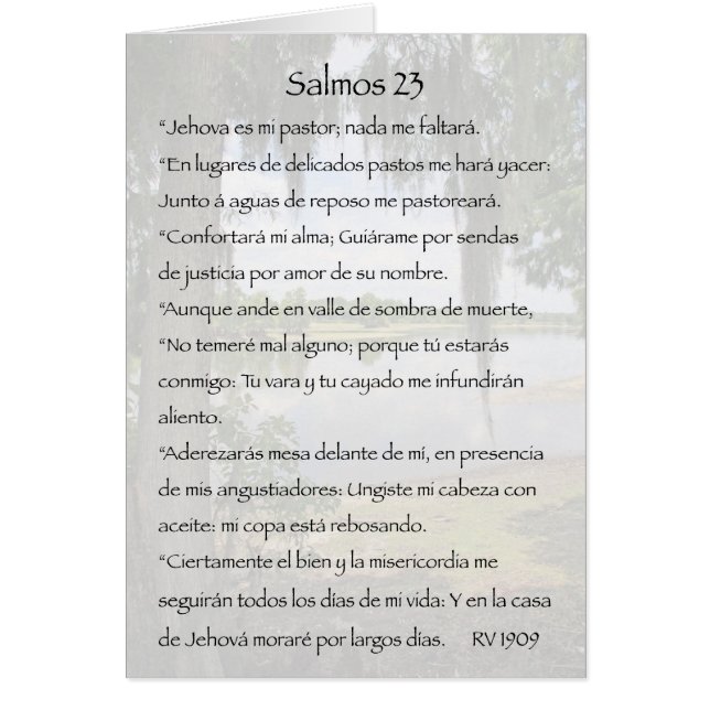 Salmos 23 Carta (Vorne)