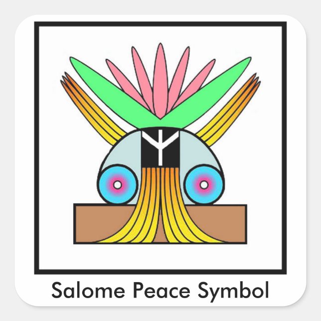 Salome Peace Symbol kleine Aufkleber (Vorderseite)