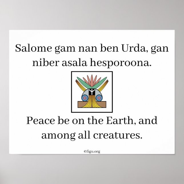 Salome Peace Symbol & Meditation Mantra Poster (Vorne)