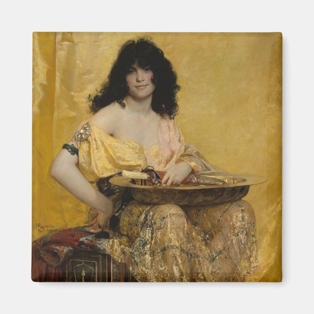 Salomé (Portrait der Frau) (von Henri Regnault) Magnet (Vorne)