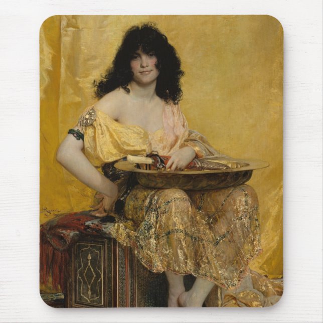 Salomé (Portrait der Frau) (von Henri Regnault) Mousepad (Vorne)