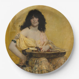 Salomé (Portrait der Frau) (von Henri Regnault) Pappteller