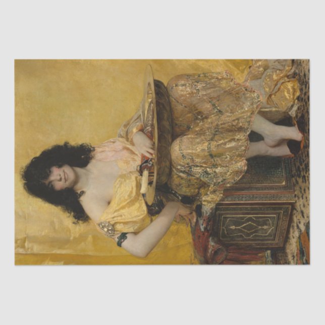 Salomé (Portrait der Frau) (von Henri Regnault) Seidenpapier (Vorderseite)