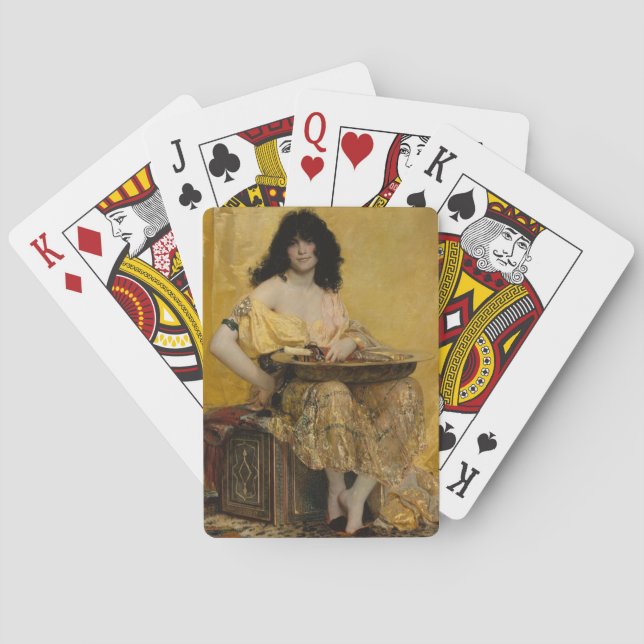 Salomé (Portrait der Frau) (von Henri Regnault) Spielkarten (Rückseite)