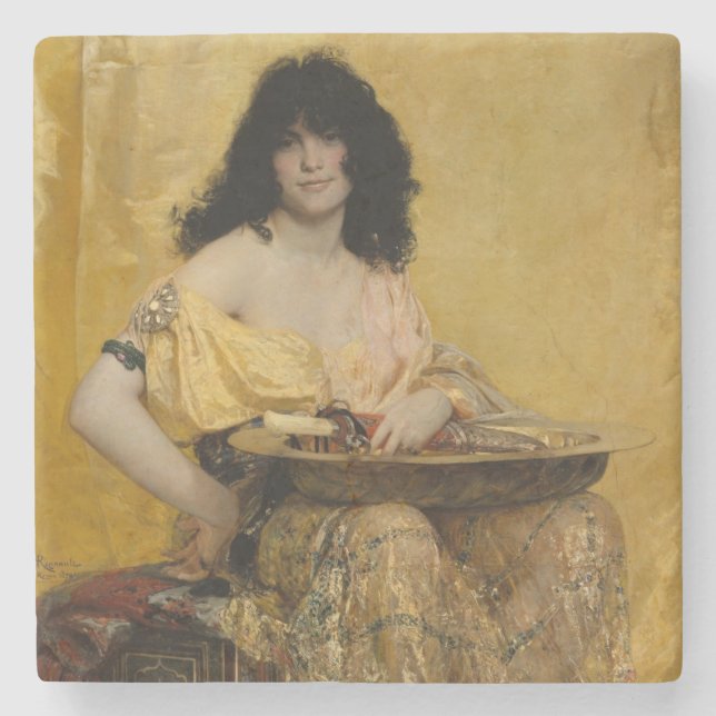 Salomé (Portrait der Frau) (von Henri Regnault) Steinuntersetzer (Vorderseite)