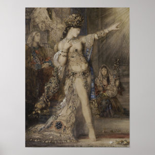 Salome und Apparatur Detail Moreau Wasserfarbe Poster