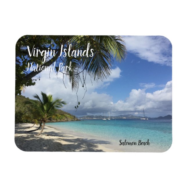 Salomon Beach, St. Thomas Island, Jungfrau Magnet (Horizontal)