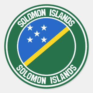 Salomon Islands Round Emblem Runder Aufkleber