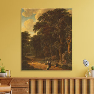 Salomon Rombouts - Waldlandschaft mit Wald... Leinwanddruck