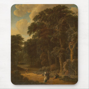 Salomon Rombouts - Waldlandschaft mit Wald... Mousepad