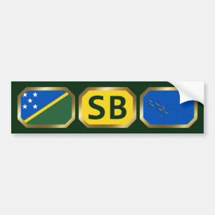 Salomonen Flagge Karte Code Aufkleber Autoaufkleber
