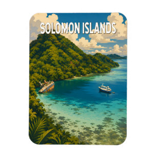 Salomonen Illustration Reise Kunst Vintage Magnet