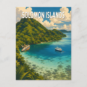 Salomonen Illustration Reise Kunst Vintage Postkarte