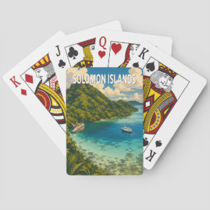 Salomonen Illustration Reise Kunst Vintage Spielkarten