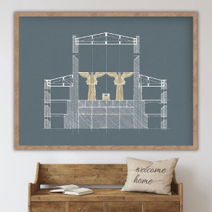 Salomos Tempel Blau, Allerheiligstes, Zionberg, Ci Poster