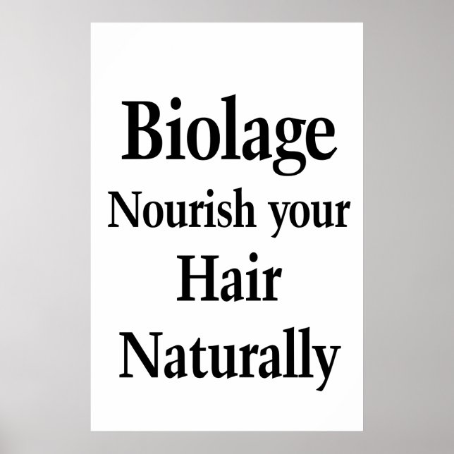 Salon Barbershop Poster Hair Nourish Biolage  (Vorne)