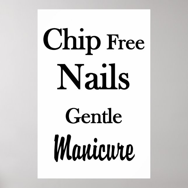 Salon Barbershop Poster Manicure Chip Free Nails? (Vorne)