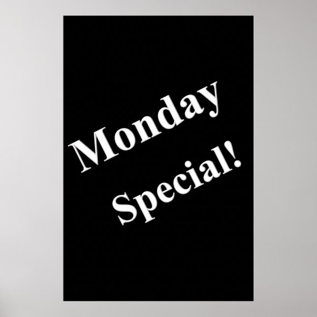 Salon Barbershop Poster Montag Special (Vorne)