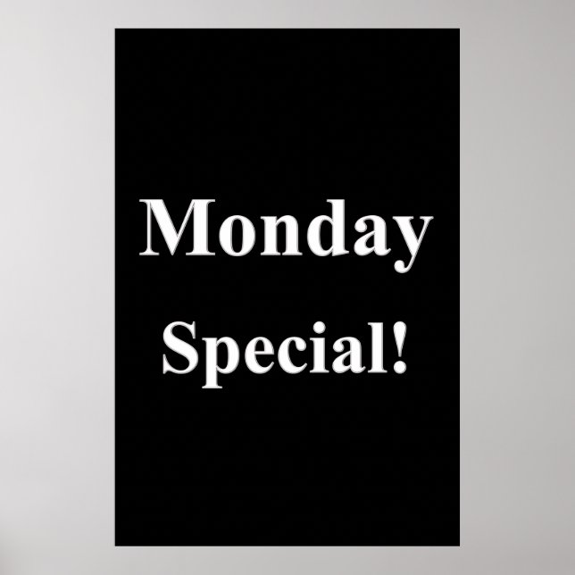 Salon Barbershop Poster Montag Special (Vorne)