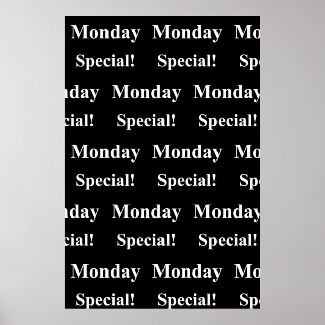 Salon Barbershop Poster Montag Special (Vorne)