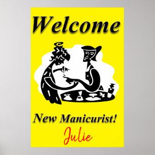 Salon Barbershop Poster New Manicurist