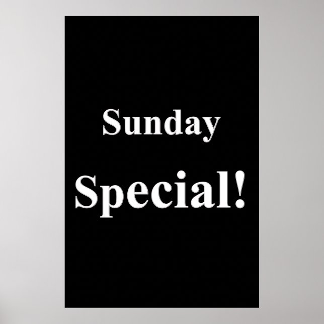 Salon Barbershop Poster Sonntagssonderaktion (Vorne)