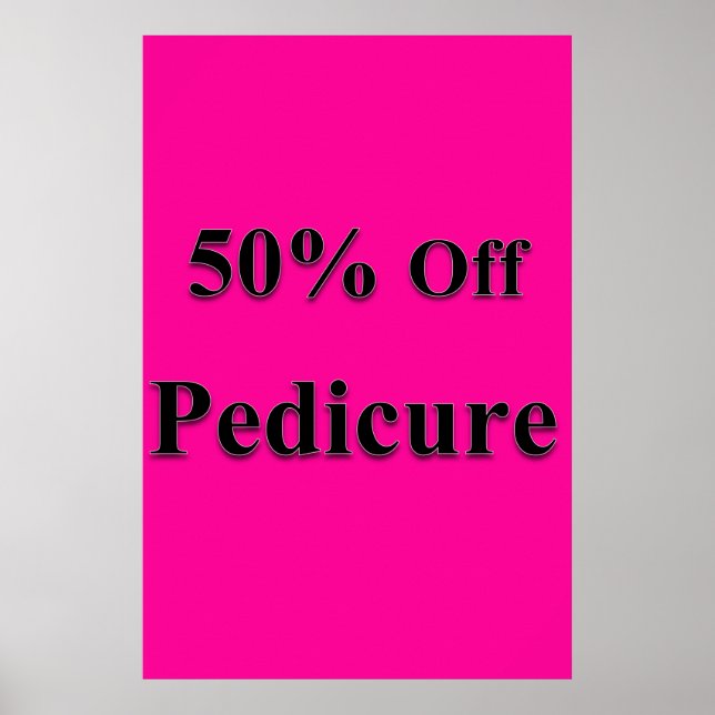 Salon Barbershop Posters 50% Off Pedicure Pink Poster (Vorne)